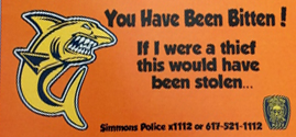 You've Been Bitten theft awareness cards